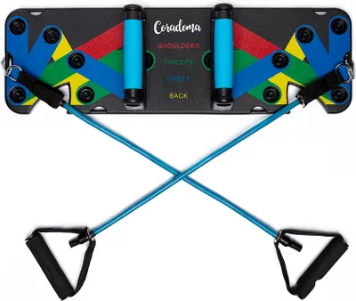 Produktbild von Push Up Rack Board 9 in 1 Liegestützbrett mit Handgriffen Farbcodiert für Home Workout Training Zuhause Fitness Trainer rutschfeste Liegestützgriffe