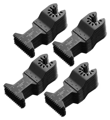 Image de 60 lames de scie oscillante à dents japonaises, lames universelles à changement rapide pour outils multifonctions, lames pour outils multifonctions adaptées au bois, au plastique et au PVC, compatibles avec Dewalt, Milwaukee, Bosch et Craftsman