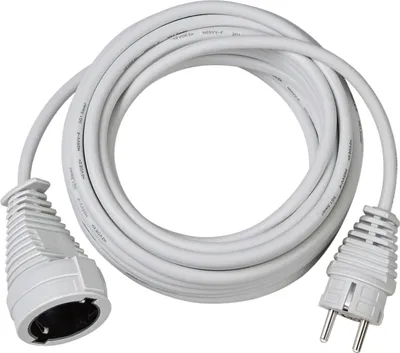 Produktbild von Brennenstuhl Qualitäts-Kunststoff-Verlängerungskabel 5m weiß H05VV-F 3G1,5, 1168440