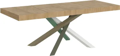 Produktbild von Ausziehtisch 200/460x90 cm Volantis Premium Eiche natur mehrfarbig Beine 4/A