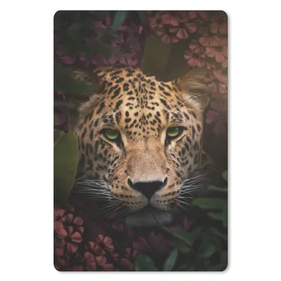 Produktbild von MuchoWow® Mauspad Mousepad Panther - Dschungel - Pflanzen - Blumen 18x27 cm - Mousepads - Maus Mat - Pad - Mausunterlage
