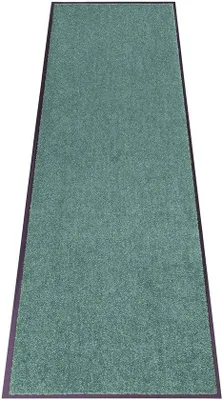 Produktbild von Unyqoos® Fußmatte – wetterfest & rutschfest für Innen & Außen (Eingang, Terrasse, Veranda), Olivgrün, waschbar 30°C, Polyamid