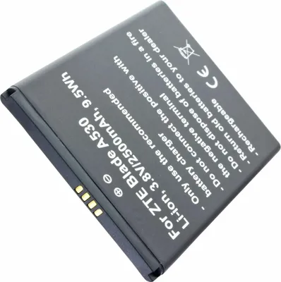 Produktbild von 2500mAh Akku passend für ZTE Blade A530 Li-Ion, 3,8V 9,5Wh, Li3826T43P4h705949
