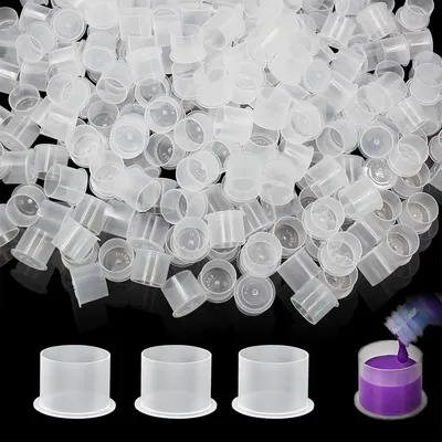 Produktbild von Farbbecher, Make up und Beauty Tools, Einweg Transparent, 1000 Farbbecher mit Sockel, komplettes Set mit Tools