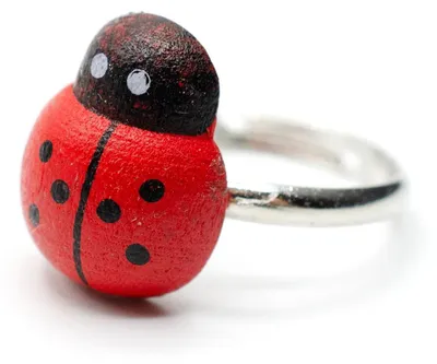 Produktbild von Marienkäfer Kinderring Miniblings Ring Fingerring Glücksbringer Glück Käfer Holz