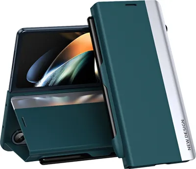 Immagine prodotto di Custodia Samsung Galaxy Z Fold3, Custodia magnetica in Finto cuoio con funzione stand per Samsung Galaxy Z Fold 4 5G Verde