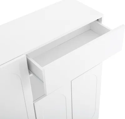 Produktbild von Flieks Schuhschrank mit Sitzbank und Kissen, Schuhkipper Schuhkommode mit Schubladen und höhenverstellbaren Einlegeböden, 130x35x110cm, Weiß