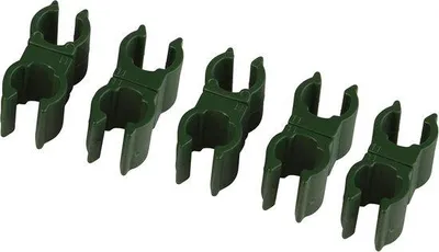 Produktbild von Staabverbundung, 360°, multifunktionale Clip, Pflanzengeländerung, Stabverbindung für Pflanzen, 11 mm, 5 Stück, grün