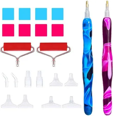 Produktbild von 5D Steine Malen Set mit Kleber und Rollen für DIY Nail Art