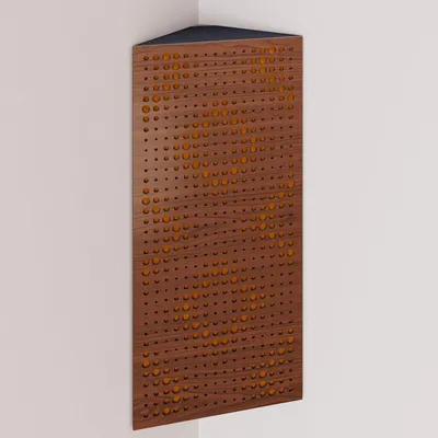 Immagine prodotto di Set di 6 trappole angolari per bassi REBAT, in velluto, 50x23x10 cm, noce/giallo