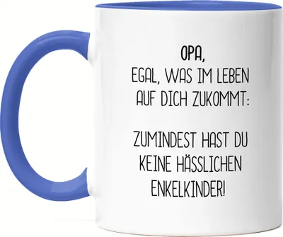 Produktbild von Tasse Rosa Opa Wenigstens Keine Hässlichen Enkelkinder Lustig Geschenkidee Bester Großvater