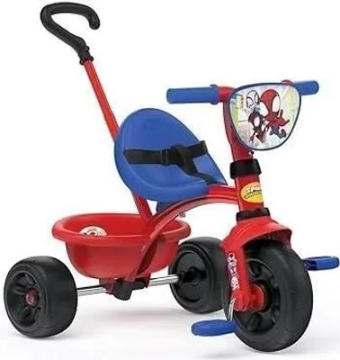 Produktbild von Dreirad, Verstellbare Elternstange, Sicherheitsgurt, 15 Monate bis 3 Jahre, Smoby Be Fun Spidey