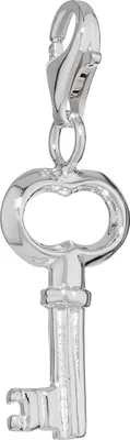 Produktbild von Truhenschlüssel Charm-Anhänger 925 Silber 24x11mm Amulett für Bettelarmband