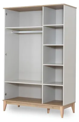 Obrázek produktu pro Třídveřová designová dřevěná šatní skříň Dětský pokoj Exkluzivní šatní skříň