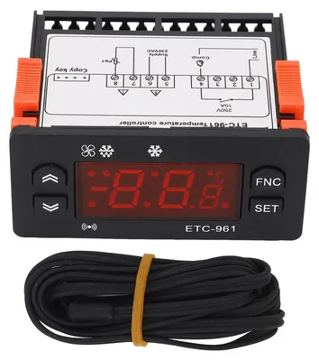 Immagine prodotto di Regolatore di temperatura per congelatore, digitale, esterno, Fahrenheit, Celsius, commutabile, raffreddamento, sbrinamento, calibrazione, termostato, 230 V CA
