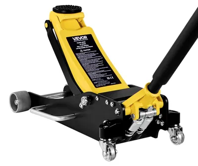 Produktbild von VEVOR Niedrigprofil-Fahrzeugheber 2 Tonnen (4400 lbs), Schwerlast-Eisen-Hydraulik-Rennfahrzeugheber, Hydraulischer Wagenheber, Einzylinder-Schnellhubpumpe, 4,9"-13,2" Hubbereich (Gelb), Doppelzylinder-b, 2.