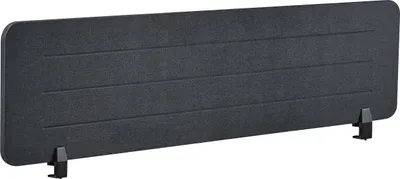 Produktbild von BELIANI Schreibtisch Trennwand Dunkelgrau Stoff PET Kunststoff 160 x 40 cm zum Klemmen Befestigungsklammern Schallschutz Sichtschutz Büro Home Office