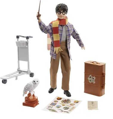 Produktbild von Mattel GXW31 - Harry Potter Spielset - Gleis 9 3/4 Spielfigur Puppe Hedwig Koffer