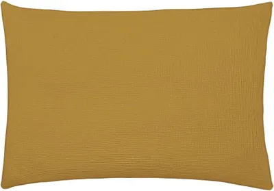 Immagine prodotto di Custodia per cuscino in mussola di cotone, effetto lavaggio, color cammello, 50 x 75 cm, Essix