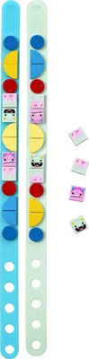 Produktbild von LEGO 41923 DOTS Monster Freundschaftsarmbänder, Kinderschmuck, 2 x Kinderarmband mit 32 Steinchen, Basteln für Kinder