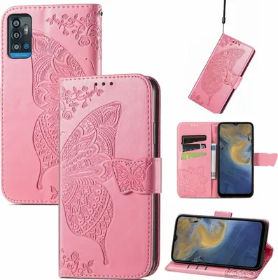 Zdjęcie produktu dla Pokrowiec König Design kompatybilny z etui na telefon komórkowy ZTE Blade A71 ze skóry syntetycznej - Etui na telefon komórkowy różowe
