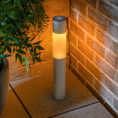 Produktbild von esotec Solar ALU-Standleuchte Pole Light bernsteinfarbene LED H=50cm Akku 103304