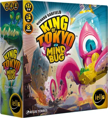 Produktbild von iello, King of Tokyo - MindBug, Crossover-Erweiterung für spannende Kämpfe, Taktisches Duell mit Mindbug-Chips, Für 2-6 Spieler ab 8 Jahren
