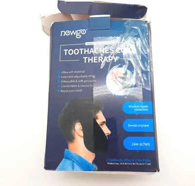 Produktbild von NEWGO Weisheitszahn Kühlkompresse Kühlpads für Weisheitszähne op Kühlkissen Gesicht Nach Zahn op Kalt Warm Kompresse, 4 Stück(schwarz)
