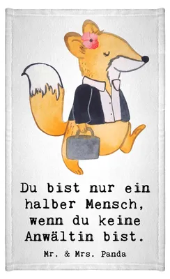 Produktbild von Mr. & Mrs. Panda Handtuch Anwältin Herz - Weiß - Geschenk, Klein, Spruch, Kleines, Mini-Handtuch, Beruf, Staatsexamen, Gästetuch, Anwaltskanzlei, Lustig, Frotteetuch