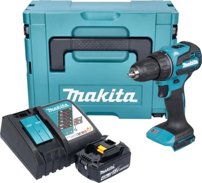 Zdjęcie produktu dla Akumulatorowa wiertarko-wkrętarka Makita DDF 490 RM1J 18 V 65 Nm 1/2" bezszczotkowa + 1x akumulator 4,0 Ah + ładowarka + Makpac