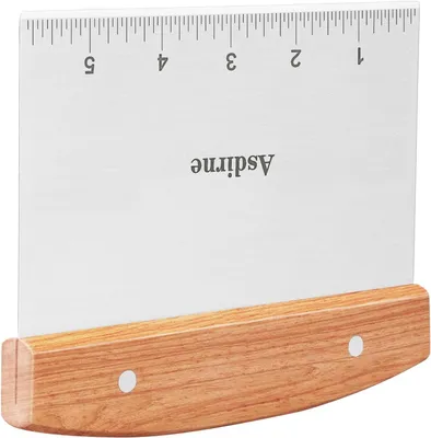 Produktbild von Teigschaber Edelstahl Holzgriff Gebäckschaber 15CM Square Round