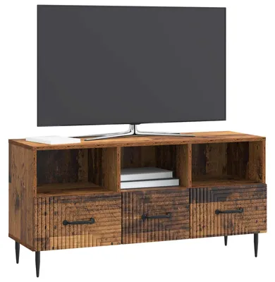 Zdjęcie produktu dla Szafka pod telewizor vidaXL z drewna postarzanego 102 x 34,5 x 50 cm z płyt drewnopochodnych