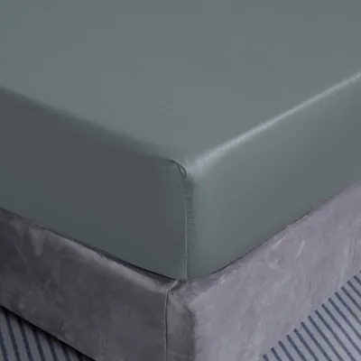 Produktbild von Spannbettlaken 160x200 - Grau - Aus Hochwertiger Baumwolle - Waschbar - Zusätzliche 25 cm am Gummiband