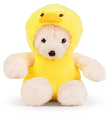 Image de Living Nature - Peluche ours déguisé en canard jaune, 20 cm