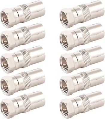 Produktbild von 10x IEC-Buchse auf F-Stecker