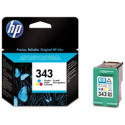 Produktbild von HP 343 Cyan/Magenta/Gelb Original Tintenpatrone, Standardertrag, Cyan, Magenta, Gelb, Tinte auf Farbstoffbasis, 1 Stück(e), 330 Seiten