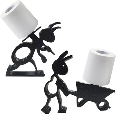 Produktbild von 2 Ameisen Toilettenpapierhalter ohne Bohren, dekorativer WC Halter