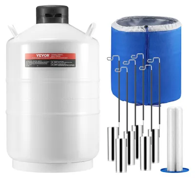 Productafbeelding van Vloeibare stikstof tank, stikstofcontainer, 20 liter LN2 container, 6 kannen