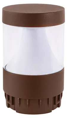 Image de Borne D'Éclairage Ges2391 En Aluminium Marron - Tête Avec Module Led 12W/16W/20W, Ip65, 3000K/4000K/5000K, Traitement C4 - Gealuce