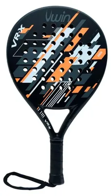 Imagen del producto de Pala para pádel Uwin Junior: ligera, núcleo de EVA de 13 mm, color naranja/blanco/gris