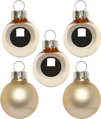 Produktbild von Inge Glas - Kugeln in Box/ 25 Stk - Brokatgold - 2 cm - Glas
