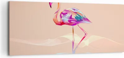 Produktbild von Bild auf Leinwand - Leinwandbild - Flamingo Vogel Wasser - 120x50cm - Wand Bild - Wanddeko - Leinwanddruck - Bilder - Kunstdruck - Wanddekoration - Leinwand bilder - Wandkunst - AB120x50-3839