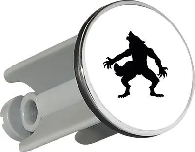 Produktbild von Huuraa Waschbeckenstöpsel Werwolf Silhouette 4cm höhenverstellbar Abflussstopfen Geschenkidee