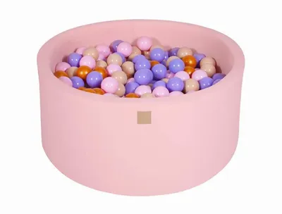 Produktbild von Runde Ballgrube 300 Bälle 90x40cm - Hellrosa