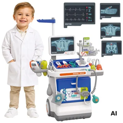 Zdjęcie produktu dla Woopie Interaktywny zestaw medyczny na kółkach małego lekarza RTG 115cm