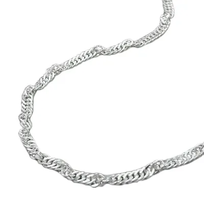 Produktbild von Kette 2mm Singapurkette diamantiert Silber 925 45cm silber 2mm