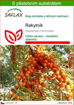 Obrázek produktu pro SAFLAX - rakytník - Hippophae rhamnoides - 40 Semena - S pěstebním substrátem bez klíčků