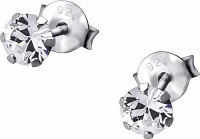 Produktbild von SilberDream Ohrstecker für Damen 925 Silber weiß Zirkonia Ohrringe 3mm SDO8503W