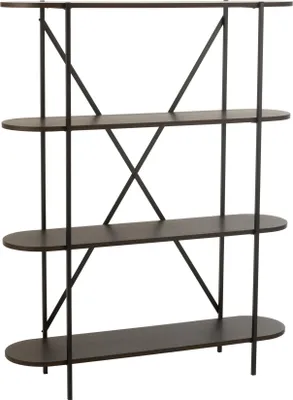 Produktbild von Ovales Regal aus Holz und Metall