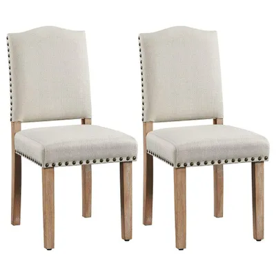 Produktbild von Yaheetech 2er Set Esszimmerstühle Stühle gepolstert, Modern Küchenstuhl bequemer Polsterstuhl, fürs Esszimmer/Küche/Wohnzimmer, belastbar bis 136 kg